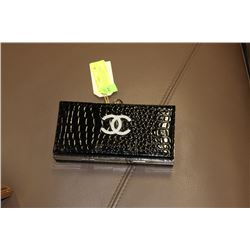 BLACK CHANEL REPLICA HARD SIDED WITH METAL STRAP