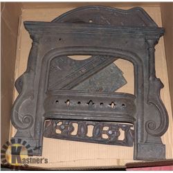 FLAT OF CAST IRON, ANTIQUE STOVE/FIREPLACE PARTS