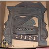 Image 1 : FLAT OF CAST IRON, ANTIQUE STOVE/FIREPLACE PARTS