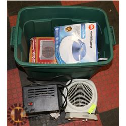 ASSORTED FANS, HEATERS, CLEAN AIR FANS