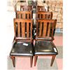 Image 1 : SET OF 6 WOOD AND LEATHERETTE SIDECHAIRS