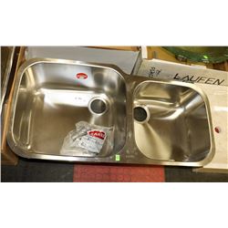 STAINLESS STEEL 2 WELL KITCHEN SINK ON CHOICE