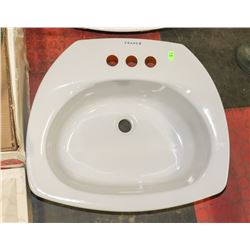 METAL DROP  IN BATHROOM SINK ON CHOICE