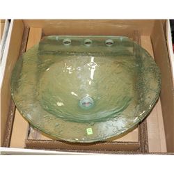 ALL GLASS DROP IN BATHROOM SINK