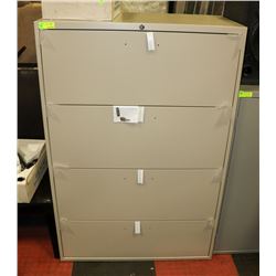 NEW GLOBAL BEIGE 4 DRAWER FILING CABINET