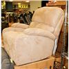 Image 1 : PAIR OF NEW BEIGE FABRIC ROCKER RECLINING CHAIRS