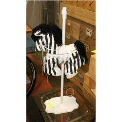 ORNATE ZEBRA ON STAND