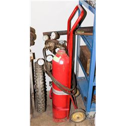 SMALL ACETYLENE WELDING WHEELED CART KIT