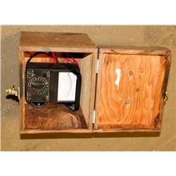 BOX WITH POWER METER AND LEADS