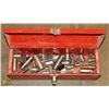 Image 1 : RED AND GRAY TOOL BOX WITH TOOLS