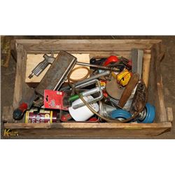 WOODEN BOX WITH ASSORTED