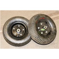 PAIR OF HEAVY DUTY DOLLY WHEELS