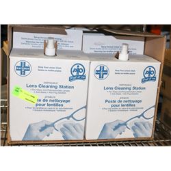 CASE OF DISPOSABLE LENS CLEANING STATIONS