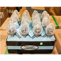 CASE OF NEW CRACKLE GLASS SOLAR LIGHTS