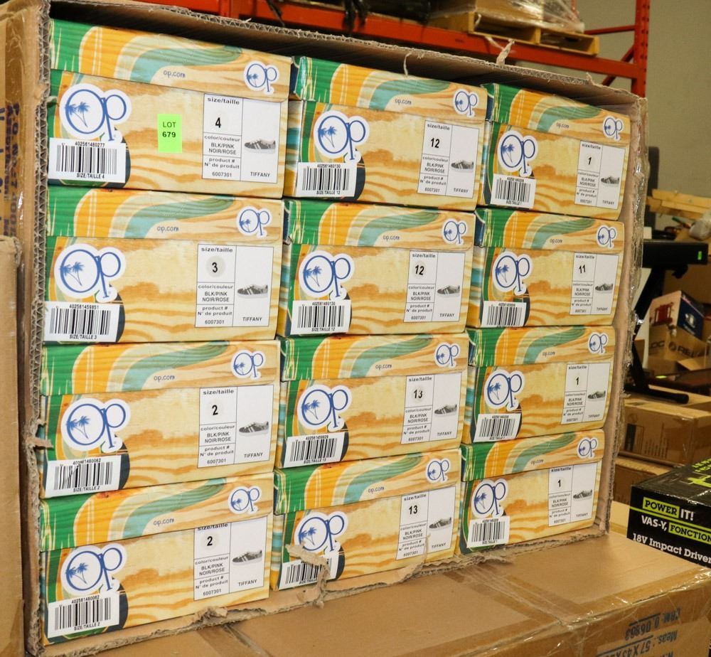 CASE OF 12 NEW OP SHOES ASSORTED SIZES