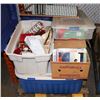 Image 1 : PALLET OF ASSORTED RECORDS AND CHRISTMAS ITEMS IN
