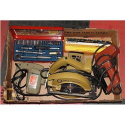 LOT OF TOOLS-BLACK AND DECKER ELECTRIC SKILL SAW,