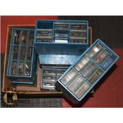 7 BOLT BINS WITH CONTENTS