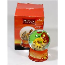 DISNEY LION KING HALLMARK WATER GLOBE