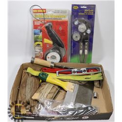 FLAT OF NEW & USED ESTATE TOOLS.