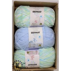 FLAT OF 3 XL BERNAT BABY SOFT YARN