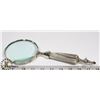 Image 1 : ANTIQUE MAGNIFING GLASS ON SILVER HANDLE