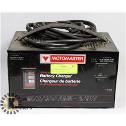 MOTOMASTER HEAVY DUTY BATTERY CHARGER.