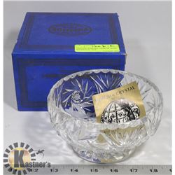 VINTAGE BOHEMIA CRYSTAL BOWL IN ORIGINAL BOX -