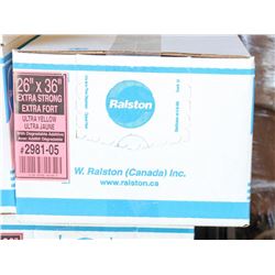 CASE OF 26"X36" YELLOW GARBAGE BAGS