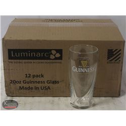 CASE(12) GUINNESS PINT GLASSES-NEW