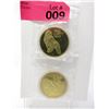 Image 1 : Two 1 Oz. Gold Clad Nude Art Rounds In Capsules