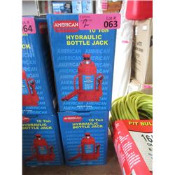 2 New 10 Ton Hydraulic Bottle Jacks