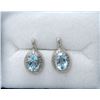 Image 1 : New Blue Topaz & Diamond Earrings