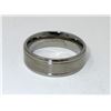 Image 1 : Man's Titanium Band Ring with 2 Grooves