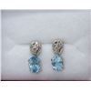 Image 1 : New Blue Topaz & Diamond Earrings