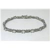 Image 1 : White Topaz & Diamond Figure 8 Tennis Bracelet