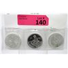 Image 2 : 3 Very Rare Factory Engelhard 1 Oz. Silver Rounds