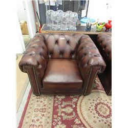 New Brown Amax Leather Arm Chair