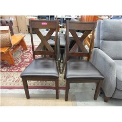 Pair of Brown Dining Chairs