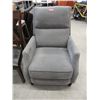 Image 1 : Grey Fabric Upholstered Manual Recliner