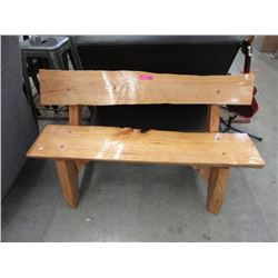 Handcrafted Live Edge Garden Bench