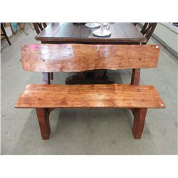 Handcrafted Live Edge Garden Bench