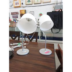 Pair of Adjustable Height Table Lamps