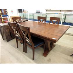 Dining Table with Leaf and 5 Chairs