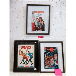 3 Pressure Framed Collectable Comics