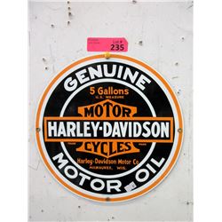 New Harley Davidson Enameled Steel Sign