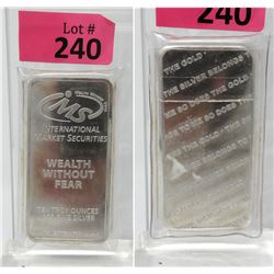 10 Oz. IMS .999 Silver Bar