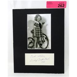 Authentic Autograph with Photo - Shirley Temple