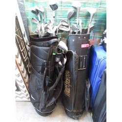 2 Sets of Assorted Golf Clubs in Bags