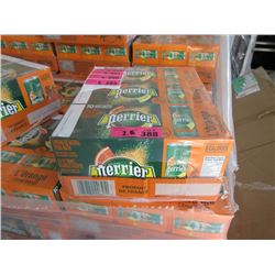 2 Flats of Perrier L'Orange Natural Mineral Water